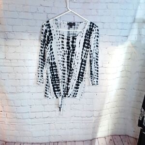 Thomas & Olivia Womans Cotton TyeDye‎ TyeFront Crop Top sz S